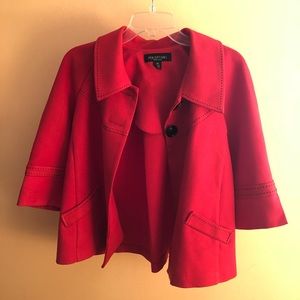 Bold red statement jacket!